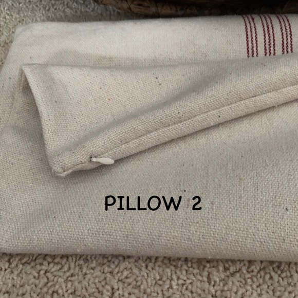 Handmade Grain Sack Pillow Covers-Set Of 2 - Picture 7 of 8